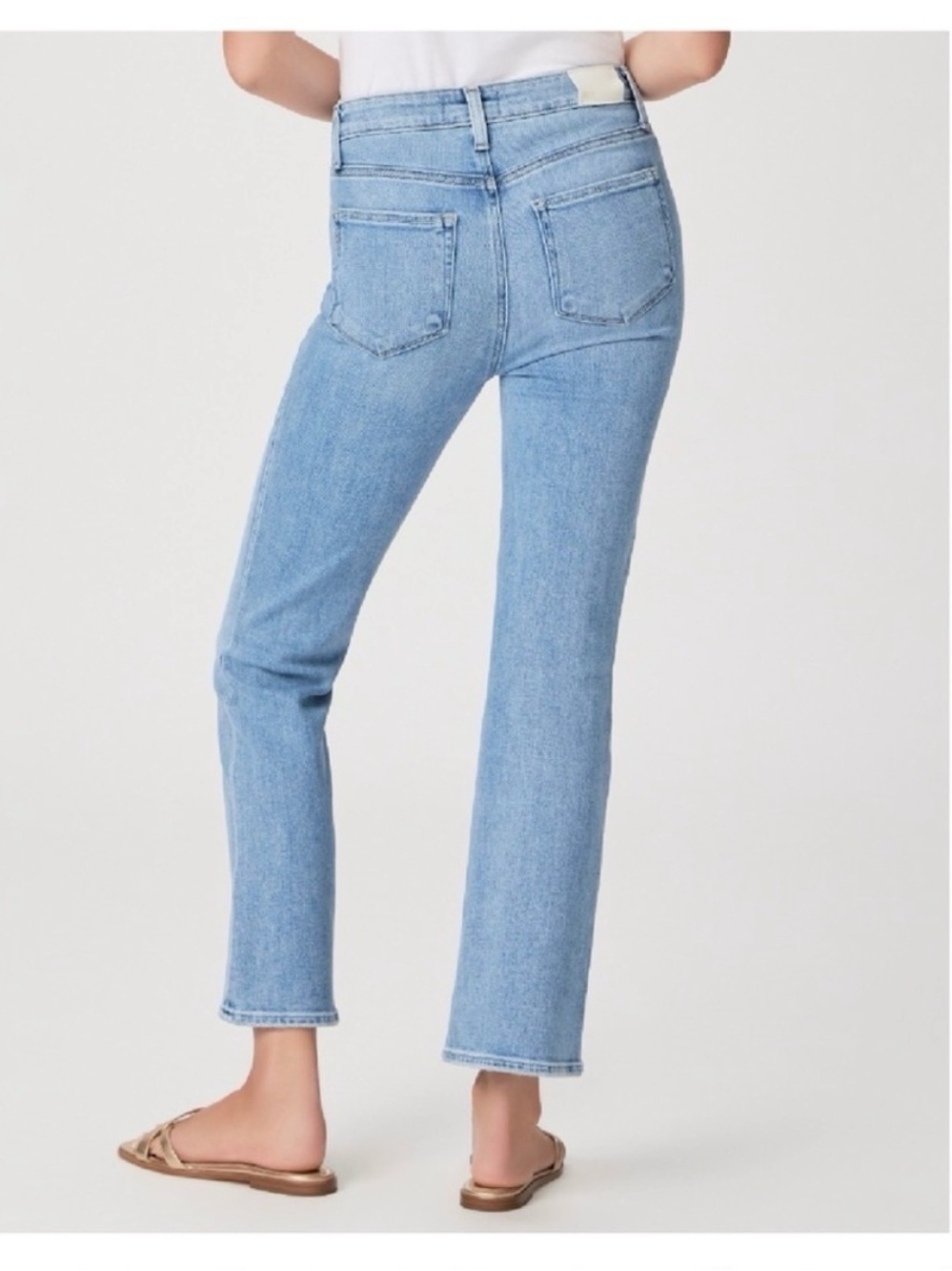 PAIGE Claudine High Rise Ankle Flare Jeans Light Blue NWT Size 34 - Picture 3 of 16